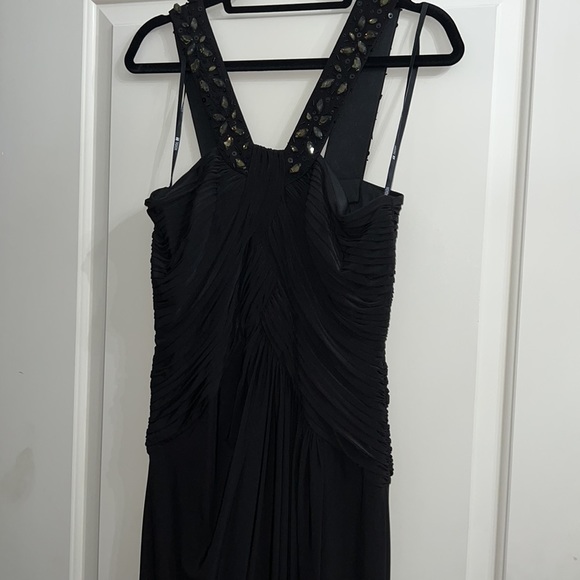 Tadashi SHOJI BLACK EMBELLISHED FORMAL EVENING GOWN.  NWT. SIZE M - Picture 6 of 7